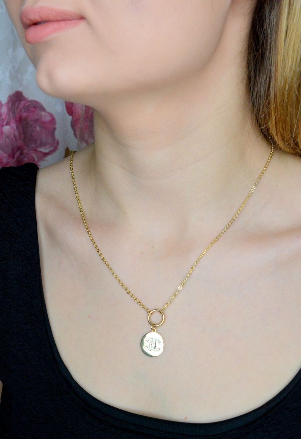 Naszyjnik złoty 585 Modny wzór Chanelki DIA-NSZ-9704-585 (2).jpg