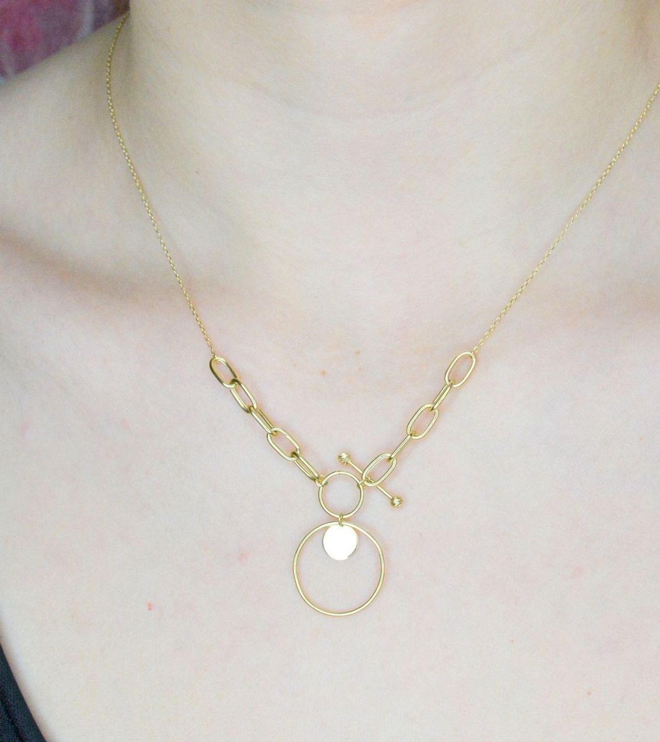 Złoty naszyjnik 585 celebrytka z podłużnymi oczkami i ozdobnymi kółkami DIA-NSZ-9709-585 (1).jpg