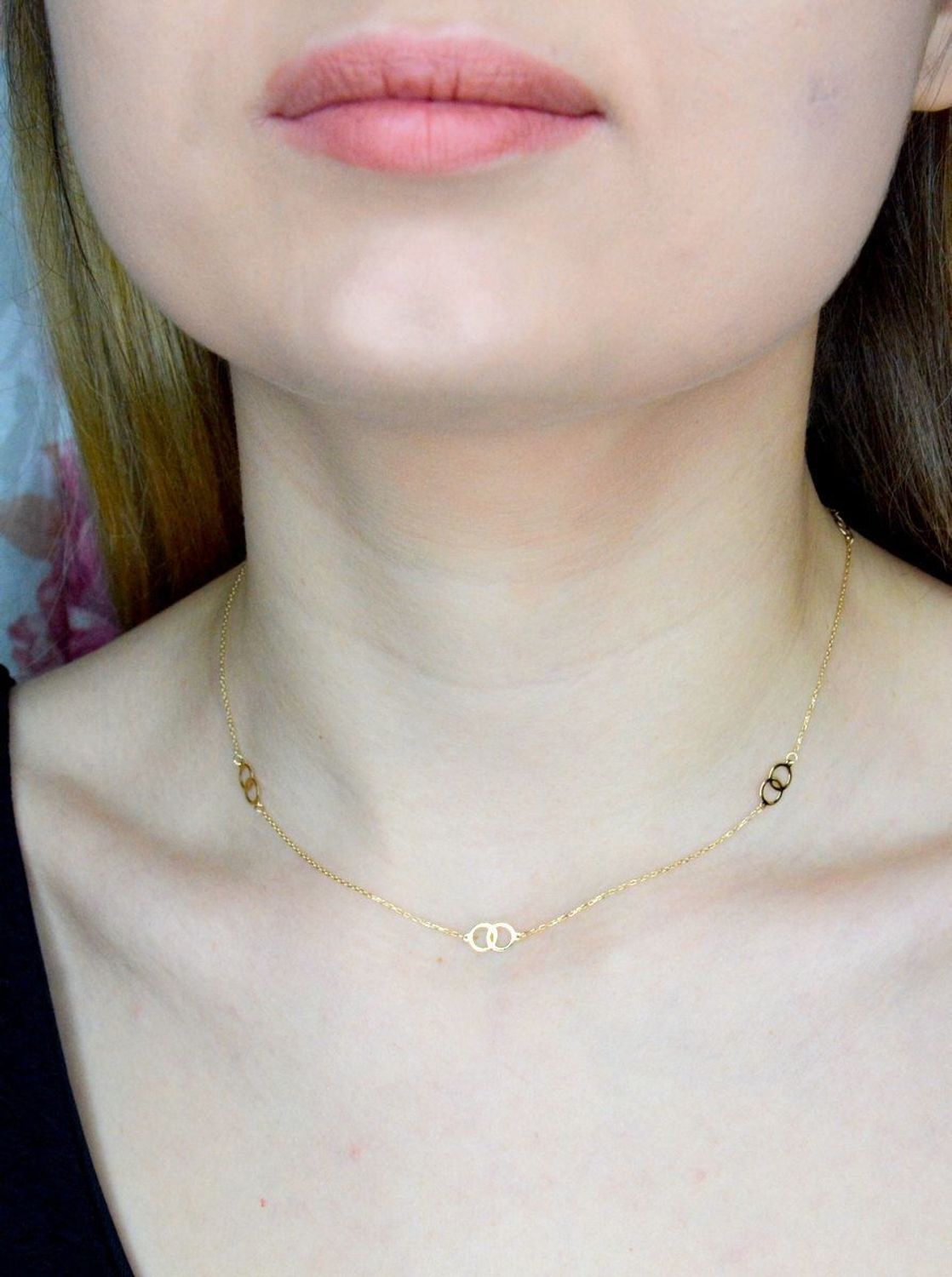 Naszyjnik złoty 585 celebrytka z podwójnymi kółeczkami DIA-NSZ-9711-585 (1).jpg