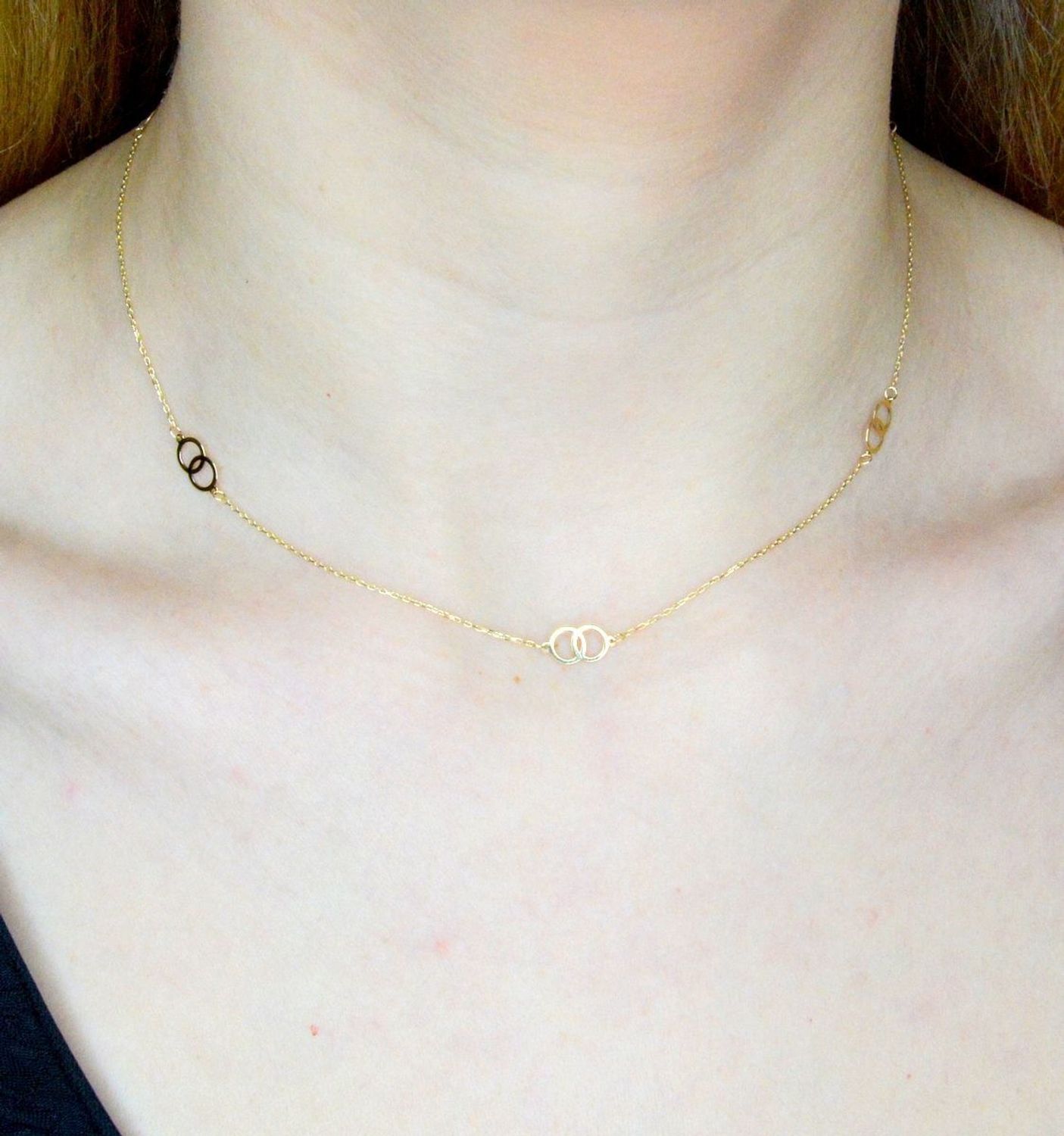 Naszyjnik złoty 585 celebrytka z podwójnymi kółeczkami DIA-NSZ-9711-585 (1).jpg