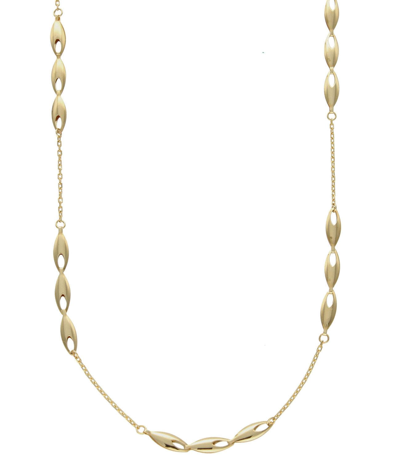 Złoty naszyjnik 585  Dall'acqua połączenie łańcuszka oraz płaskich blaszek DIA-NSZ-9712-585 (1).jpg