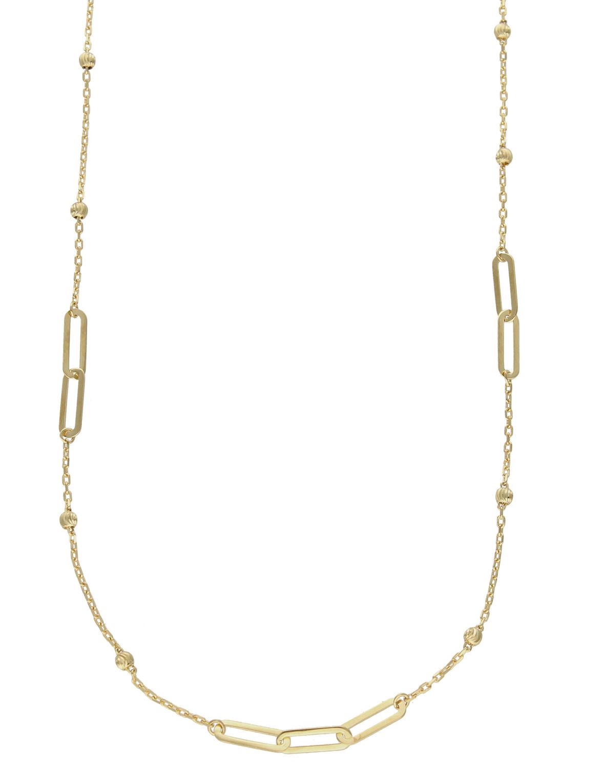 Naszyjnik złoty 585 ozdobiony łańcuchem i kulkami DIA-NSZ-9717-585 (2).jpg