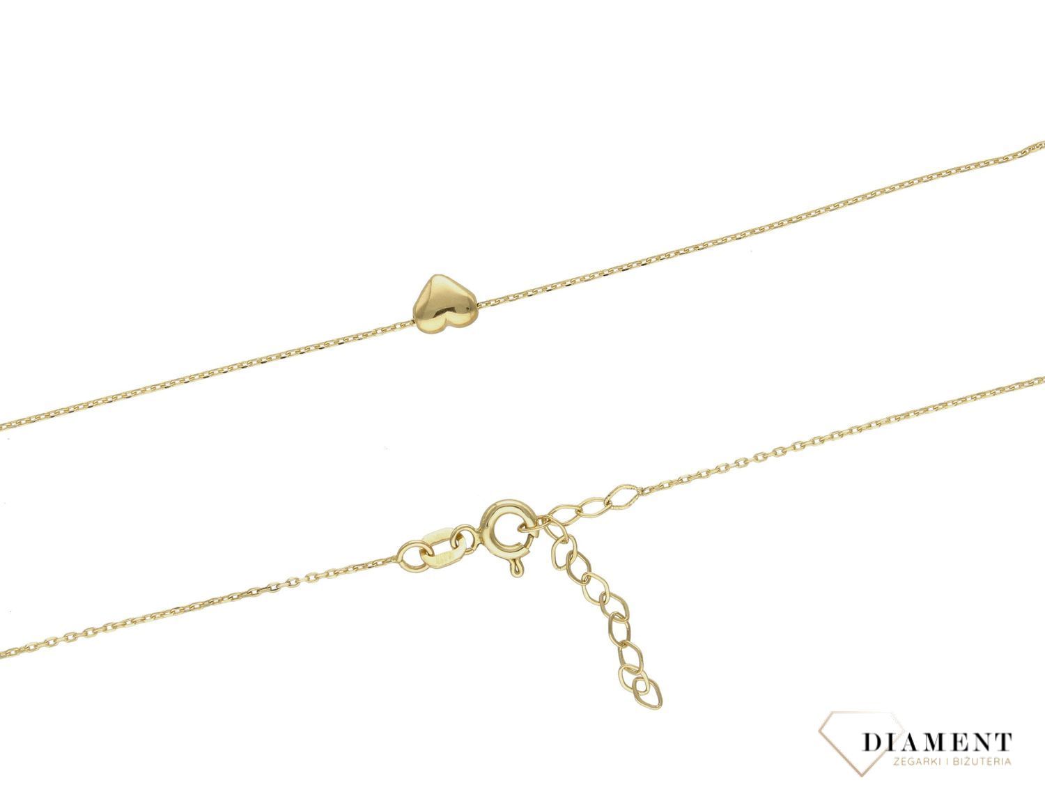 Naszyjnik złoty 585 celebrytka z serduszkiem DIA-NSZ-9722-585 (2).jpg
