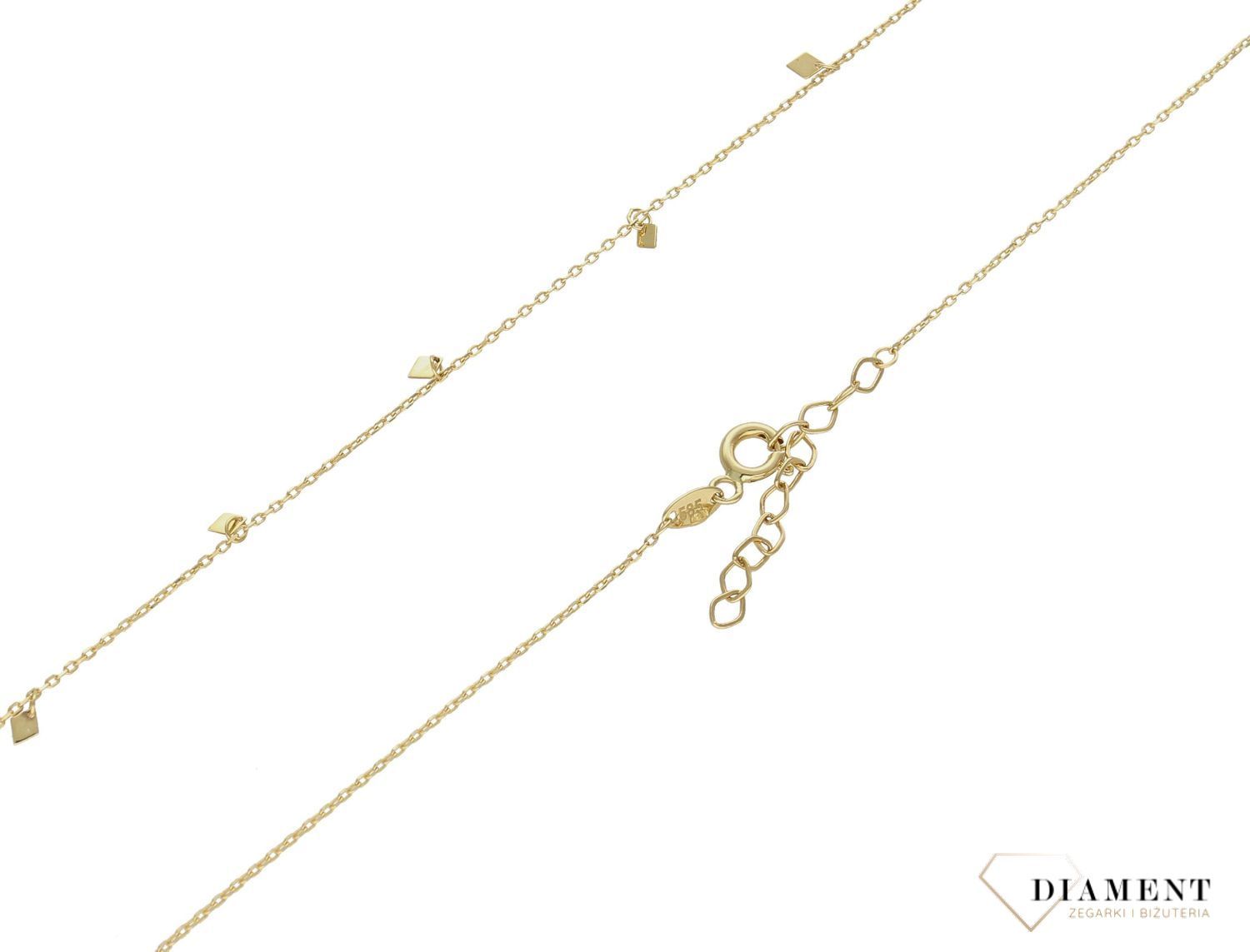 Naszyjnik złoty 585 celebrytka z rombami DIA-NSZ-9723-58 (2).jpg