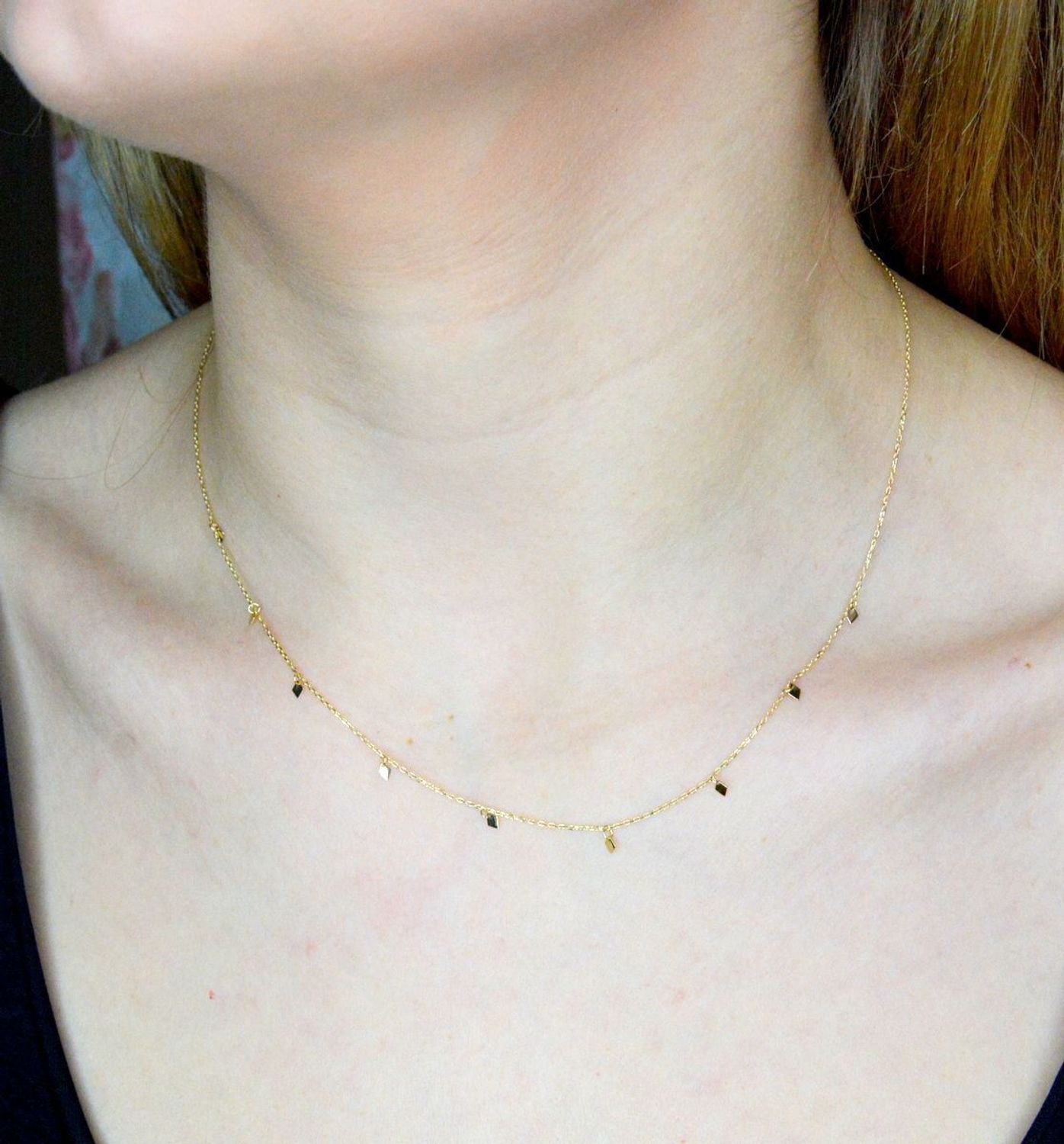 Naszyjnik złoty 585 celebrytka z rombami DIA-NSZ-9723-58 (2).jpg