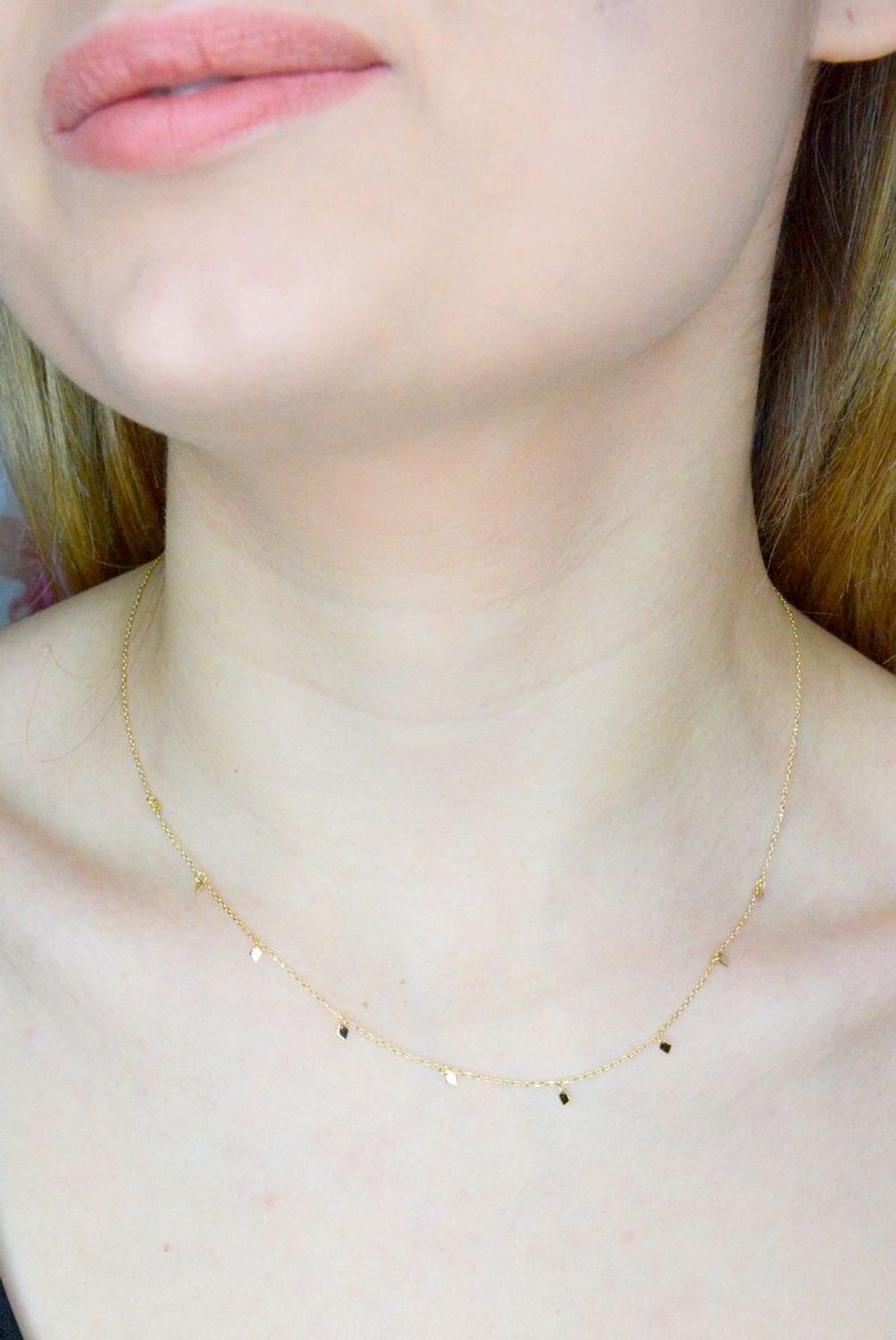 Naszyjnik złoty 585 celebrytka z rombami DIA-NSZ-9723-58 (2).jpg