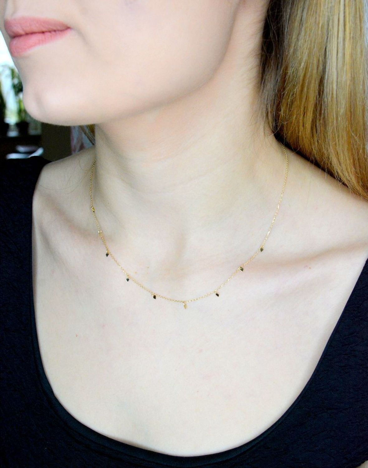 Naszyjnik złoty 585 celebrytka z rombami DIA-NSZ-9723-58 (2).jpg