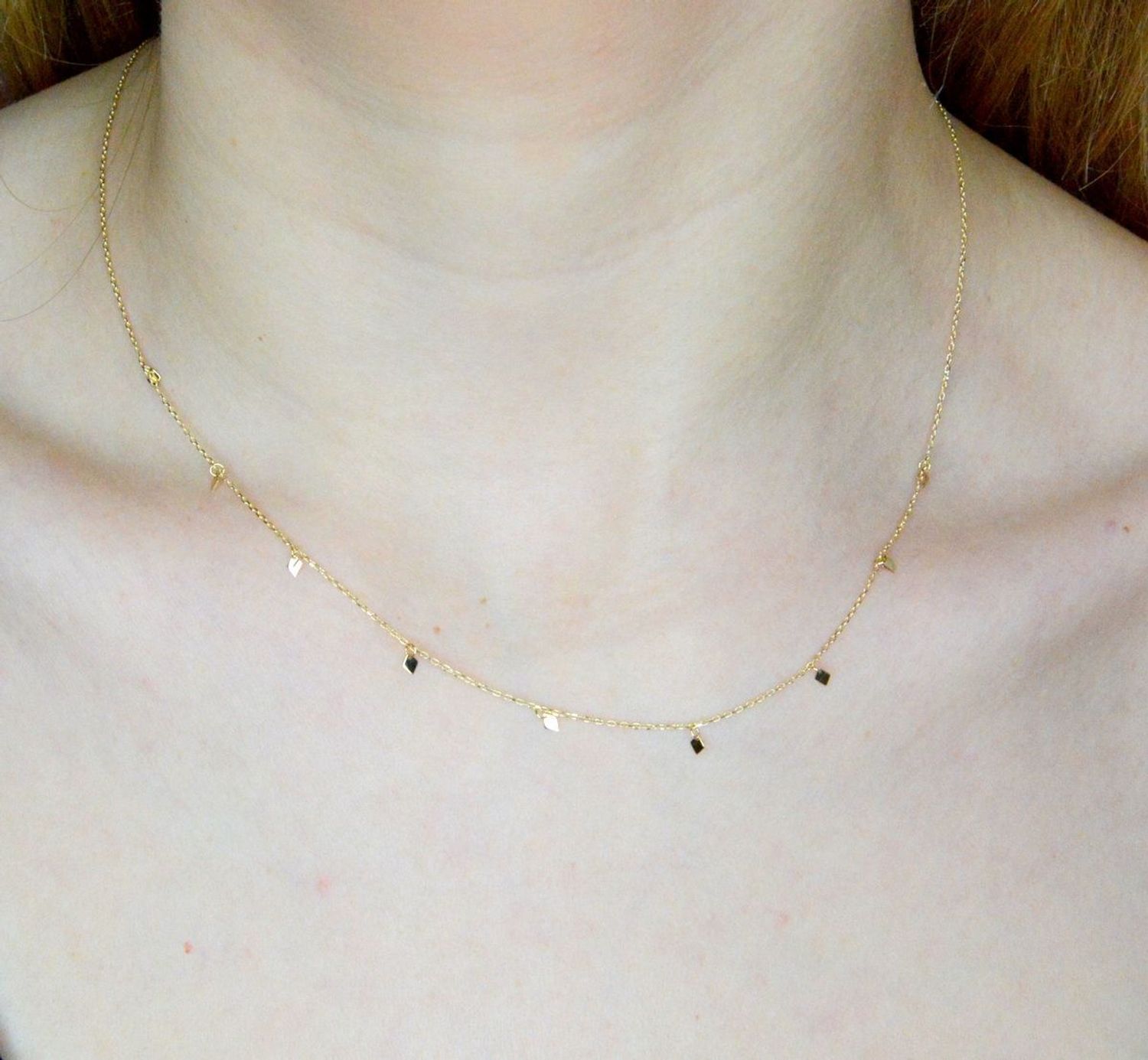 Naszyjnik złoty 585 celebrytka z rombami DIA-NSZ-9723-58 (2).jpg