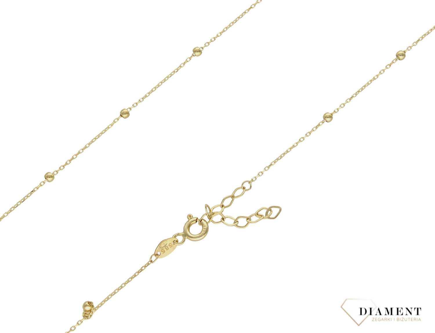 Naszyjnik złoty 585 celebrytka z kuleczkami DIA-NSZ-9727-585 (2).jpg