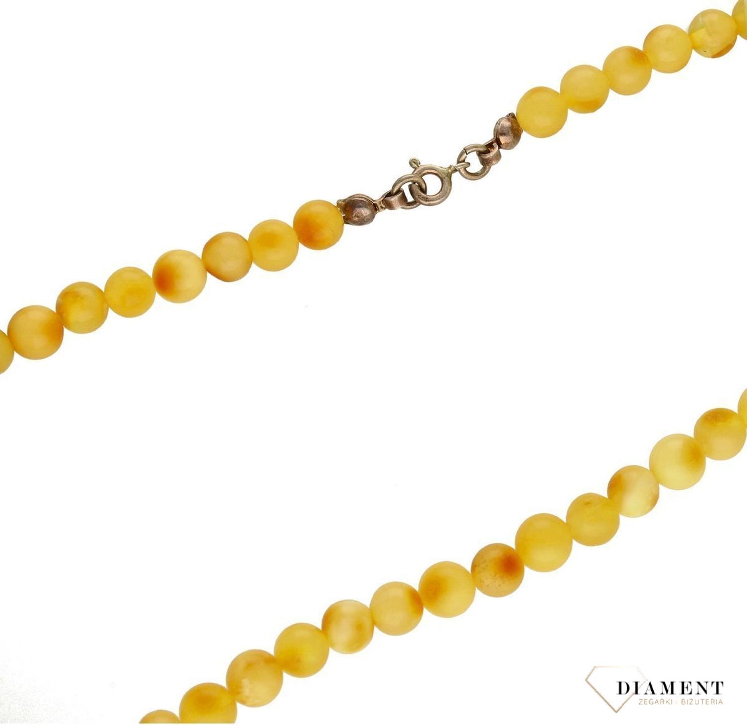 Srebrny naszyjnik damski z żółtym bursztynem DIA-NSZ-9840-925. Naszyjnik z bursztynem w kolorze żółtym to propozycja od sklepu jubilerskiego Diament. Naszyjnik z bursztynu będzie ciekawą ozdobą dla wielu kreacji jak również idealny.jpg