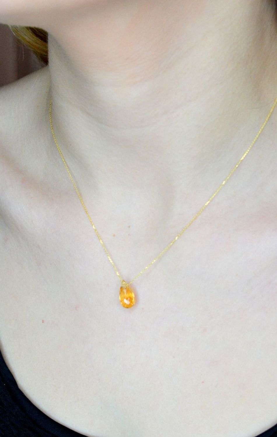 Złoty naszyjnik 585 z kamieniem naturalnym Cytryn DIA-NSZ-9973-585 (2).jpg