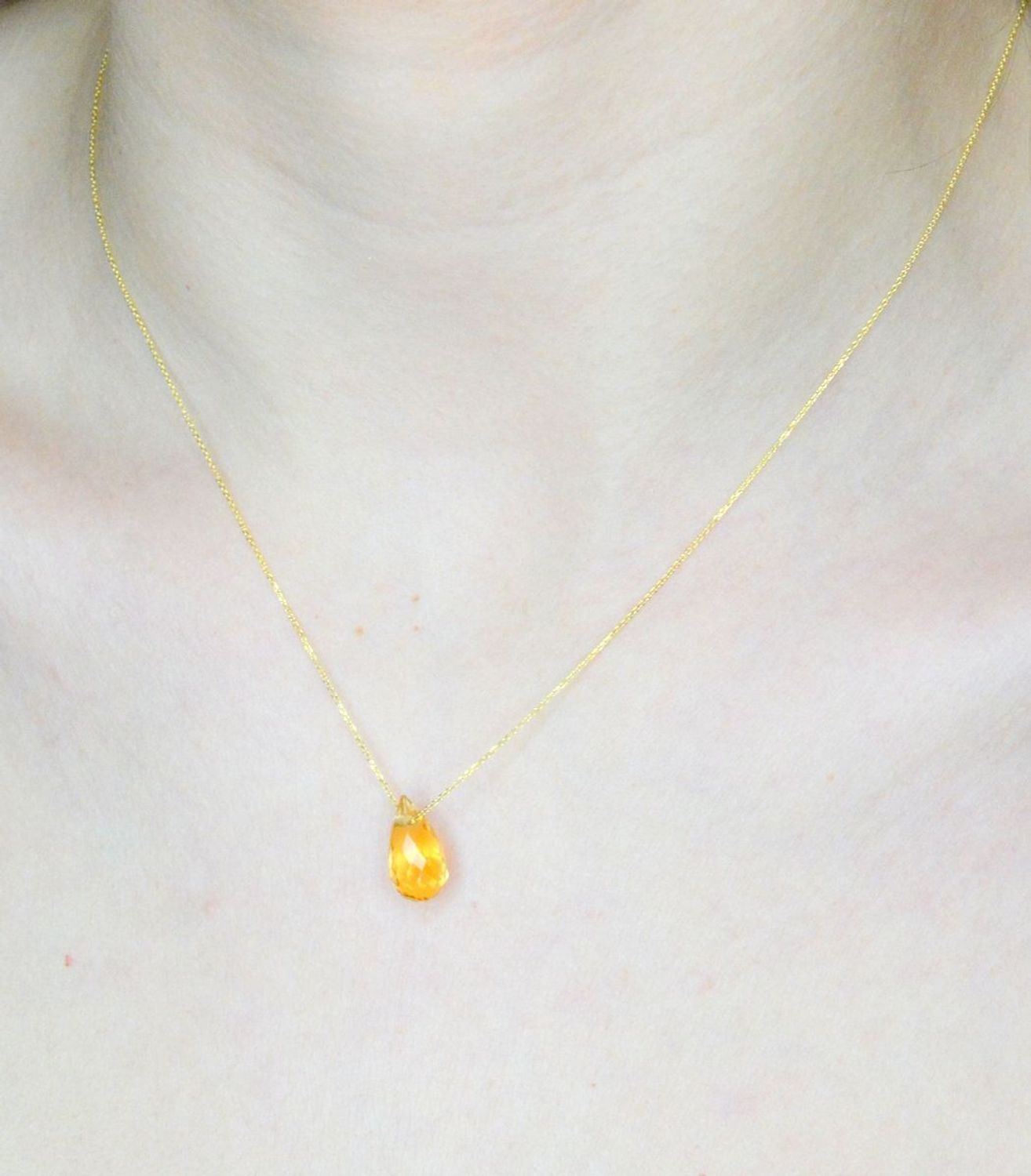 Złoty naszyjnik 585 z kamieniem naturalnym Cytryn DIA-NSZ-9973-585 (2).jpg