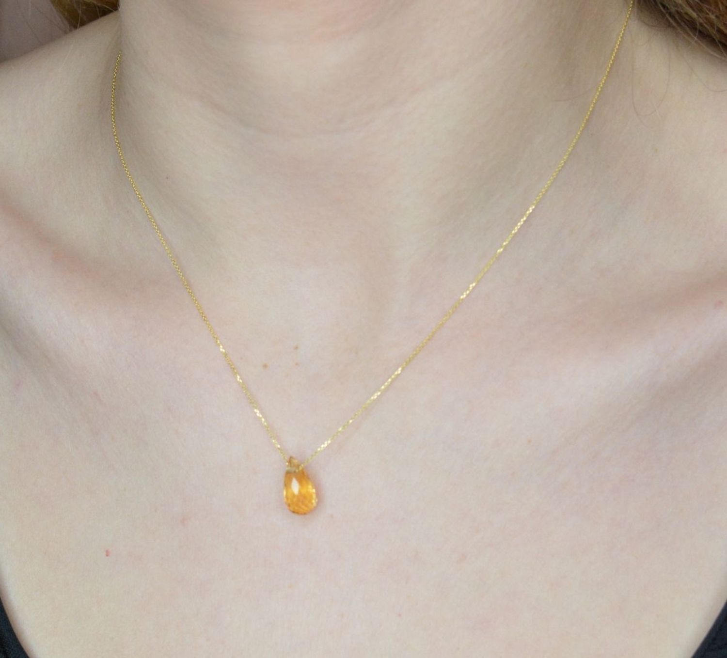 Złoty naszyjnik 585 z kamieniem naturalnym Cytryn DIA-NSZ-9973-585 (2).jpg