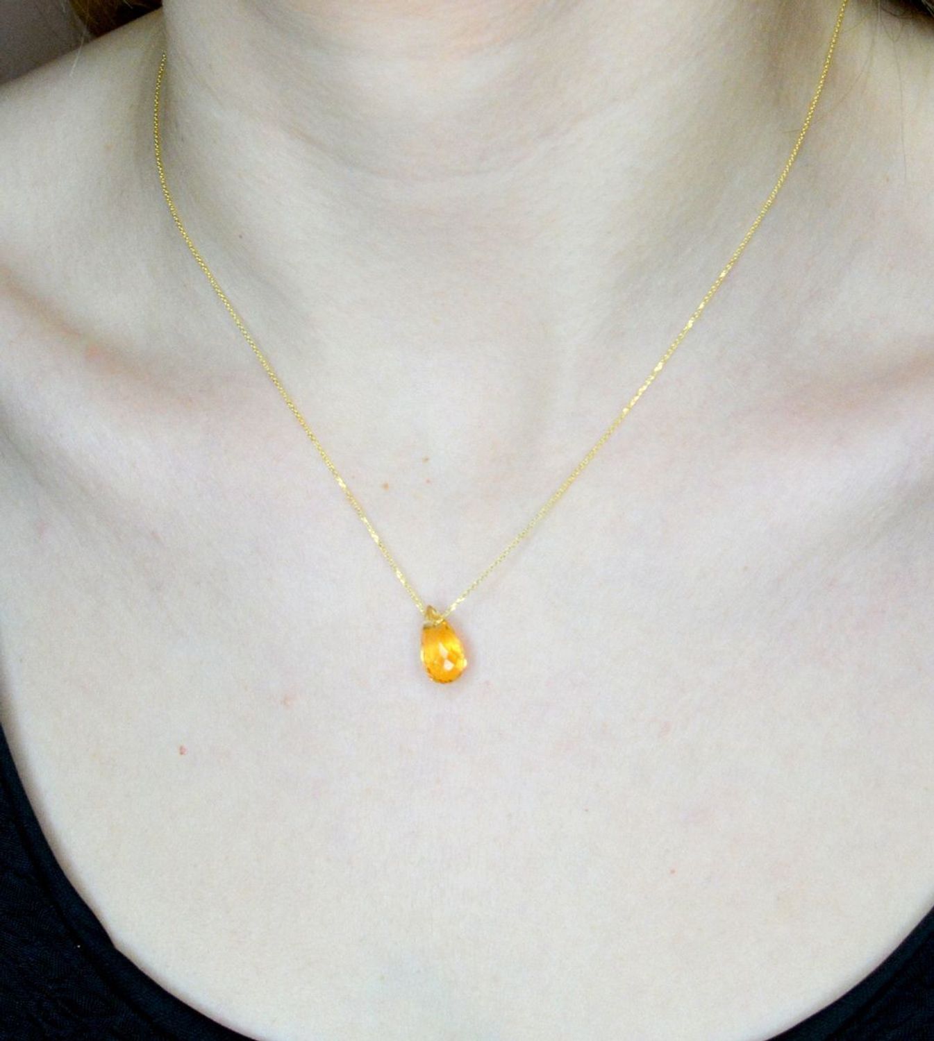 Złoty naszyjnik 585 z kamieniem naturalnym Cytryn DIA-NSZ-9973-585 (2).jpg