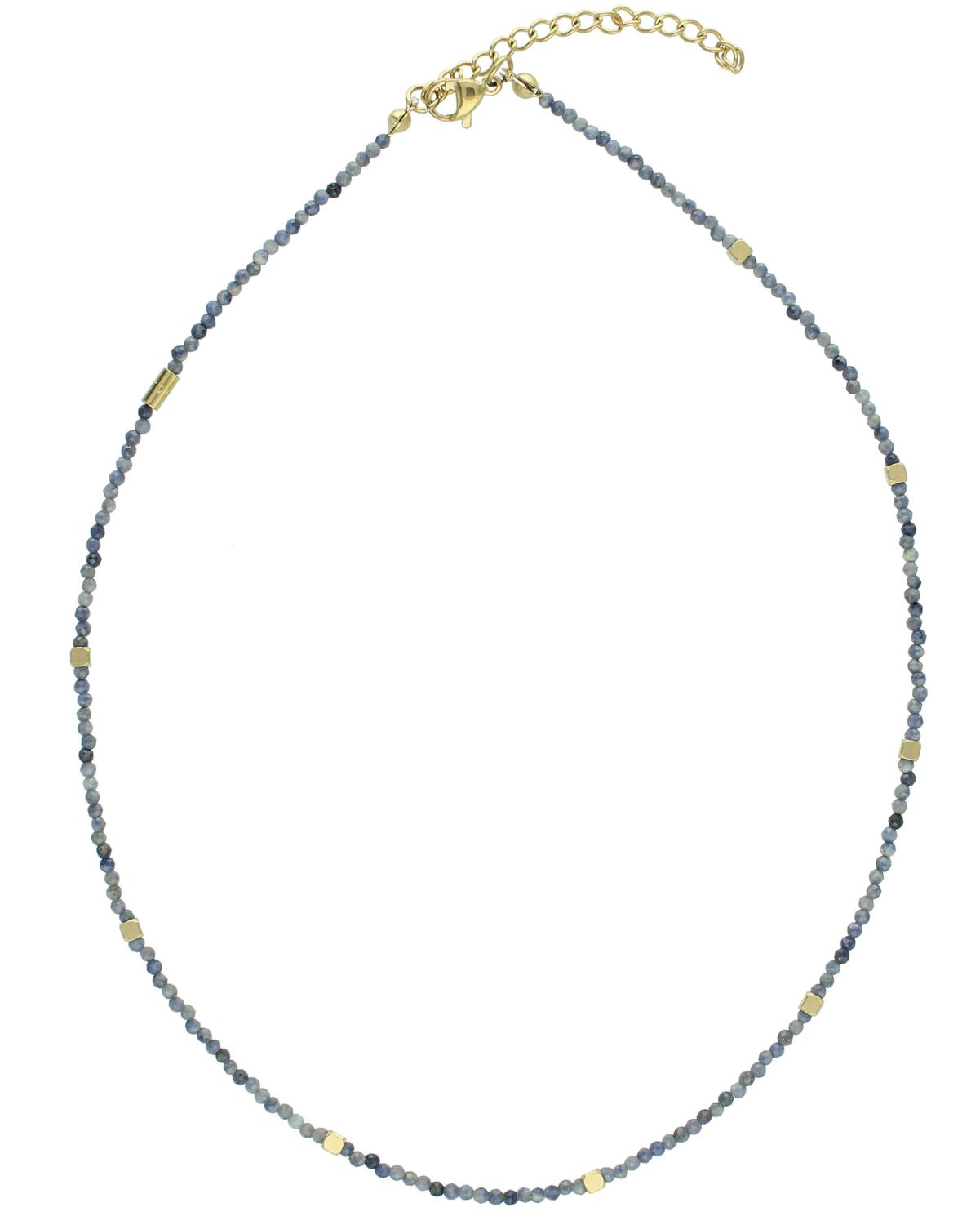 Naszyjnik szafir DIA-NSZ-A1345869-STAL Naszyjnik damski szafir. Naszyjniki z kamieniami naturalnymi od lat zachwycają elegancją i ponadczasowym pięknem. Drobne koraliki kamieni naturalnych w kolorach granatowych.11.jpg