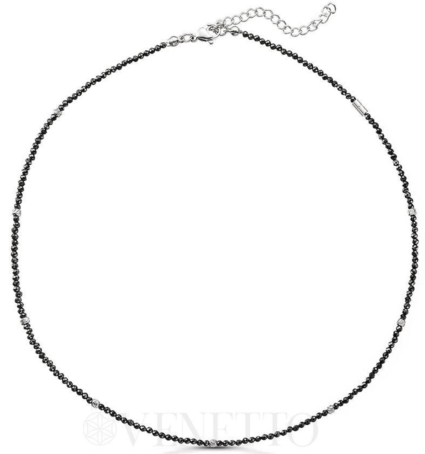 Naszyjnik spinel DIA-NSZ-A1452942-STAL Naszyjnik damski spinel. Naszyjniki z kamieniami naturalnymi od lat zachwycają elegancją i ponadczasowym pięknem. Drobne koraliki kamieni naturalnych w kolorach czarnych.1.jpg