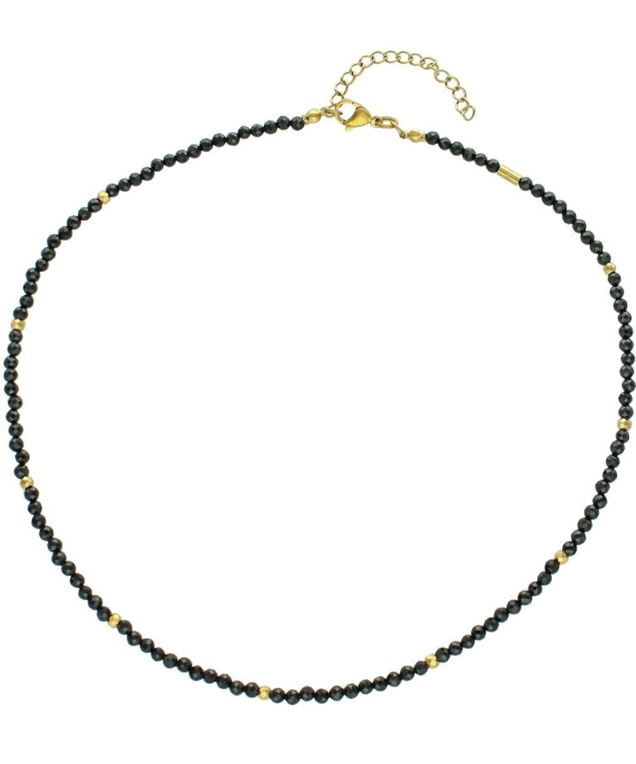Pozłacany naszyjnik damski z diamentowanym spinelem – 39–44 cm.jpg