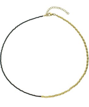 Pozłacany naszyjnik damski z diamentowanym turmalinem – 40 + 5 cm.jpg