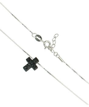 Srebrny naszyjnik celebrytka z krzyżykiem z agatu 925 (1).jpg