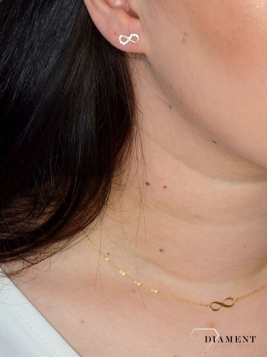 Złoty naszyjnik celebrytka 333 nieskończoność DIA-NSZ-ALC191G8K-333.jpg