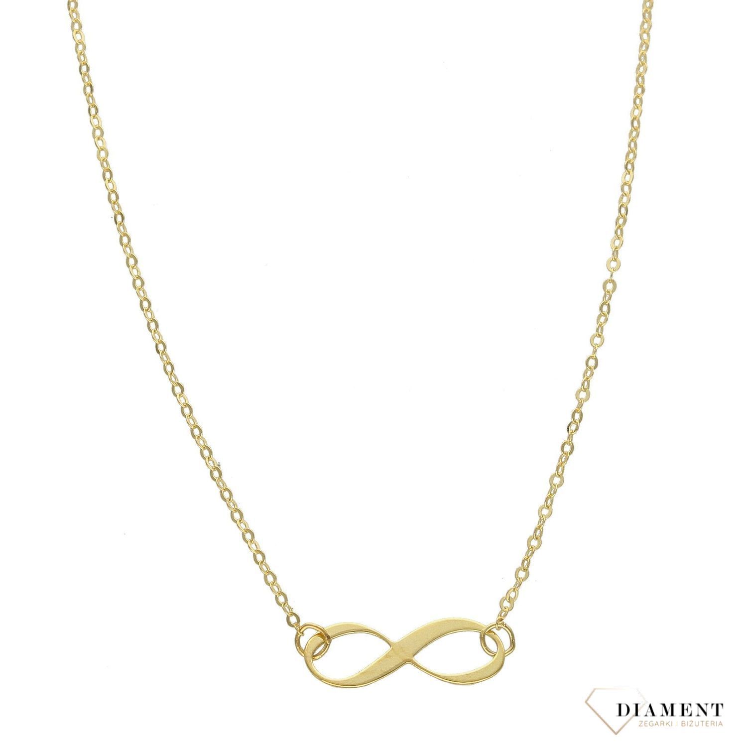 Złoty naszyjnik celebrytka 333 nieskończoność DIA-NSZ-ALC191G8K-333.jpg