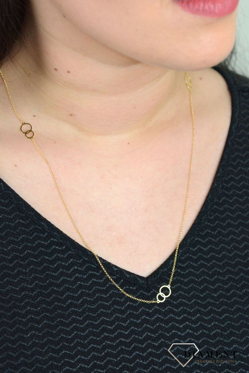 Srebrny naszyjnik celebrytka pozłacane łączone koła DIA-NSZ-APARTI3-925.jpg