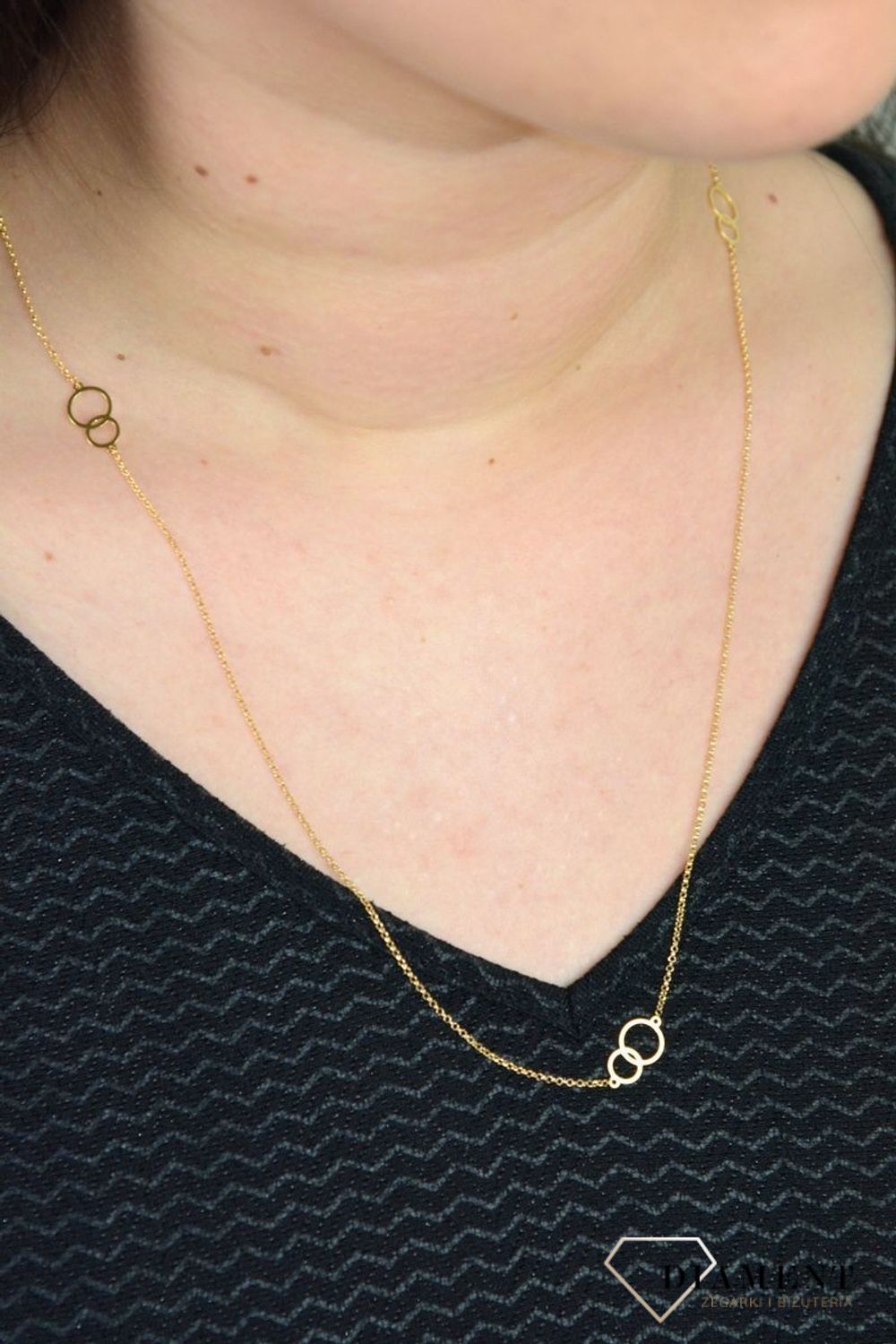 Srebrny naszyjnik celebrytka pozłacane łączone koła DIA-NSZ-APARTI3-925.jpg
