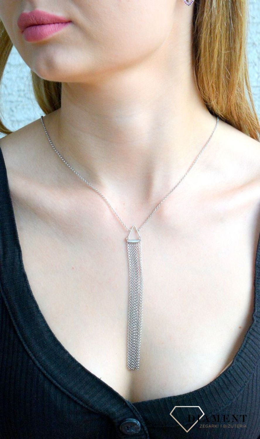 Srebrny naszyjnik celebrytka damska 925 wiszące łańcuszki DIA-NSZ-APARTI4-925. Srebrny naszyjnik damski. Naszyjnik srebrny celebrytka. Srebrna celebrytka damska z zawieszkami. Srebrny naszyjnik celebrytka damska na prezent (3).jpg
