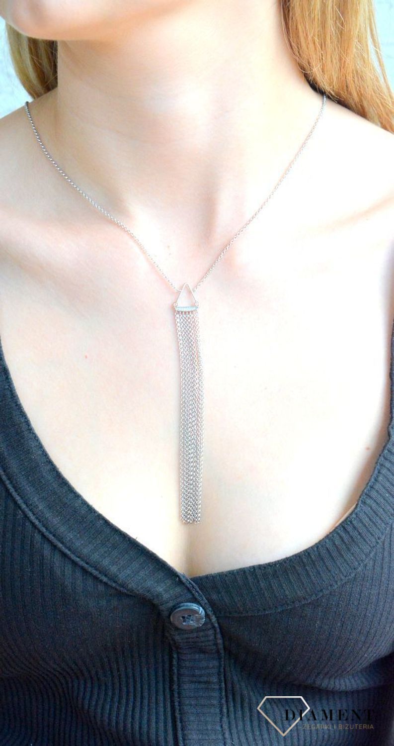 Srebrny naszyjnik celebrytka damska 925 wiszące łańcuszki DIA-NSZ-APARTI4-925. Srebrny naszyjnik damski. Naszyjnik srebrny celebrytka. Srebrna celebrytka damska z zawieszkami. Srebrny naszyjnik celebrytka damska na prezent (3).jpg