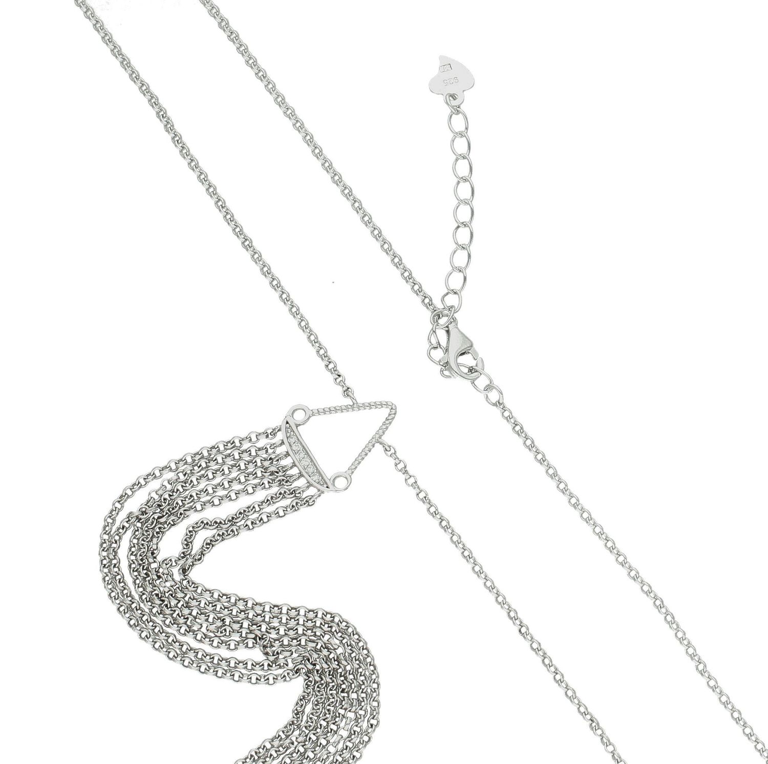 Srebrny naszyjnik celebrytka damska 925 wiszące łańcuszki DIA-NSZ-APARTI4-925. Srebrny naszyjnik damski. Naszyjnik srebrny celebrytka. Srebrna celebrytka damska z zawieszkami. Srebrny naszyjnik celebrytka damska na prezent (3).jpg