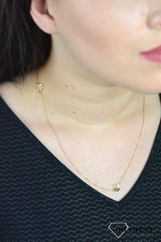Srebrny naszyjnik celebrytka ażurowe serce, kółko, koniczynka DIA-NSZ-APARTI7-925. Model naszyjnika został ozdobiony zawieszkami  w kształcie serca (3).JPG