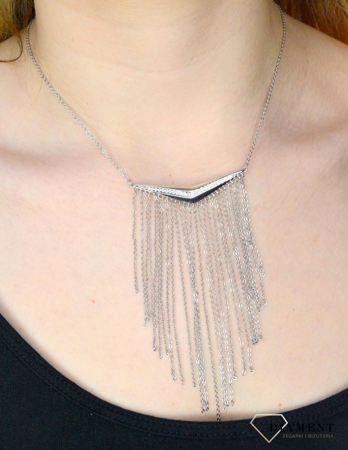 Srebrny naszyjnik z zawieszką 'Wiszące łańcuszki' DIA-NSZ-APARTI88-925.jpg