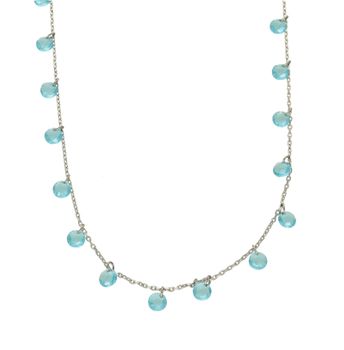 Srebrny naszyjnik niebieskie kryształy Swarovskiego DIA-NSZ-APARTI91-925. Srebrny naszyjnik z niebieskimi kryształkami, efektowny naszyjnik wykonany z najwyższej jakości srebra t.jpg