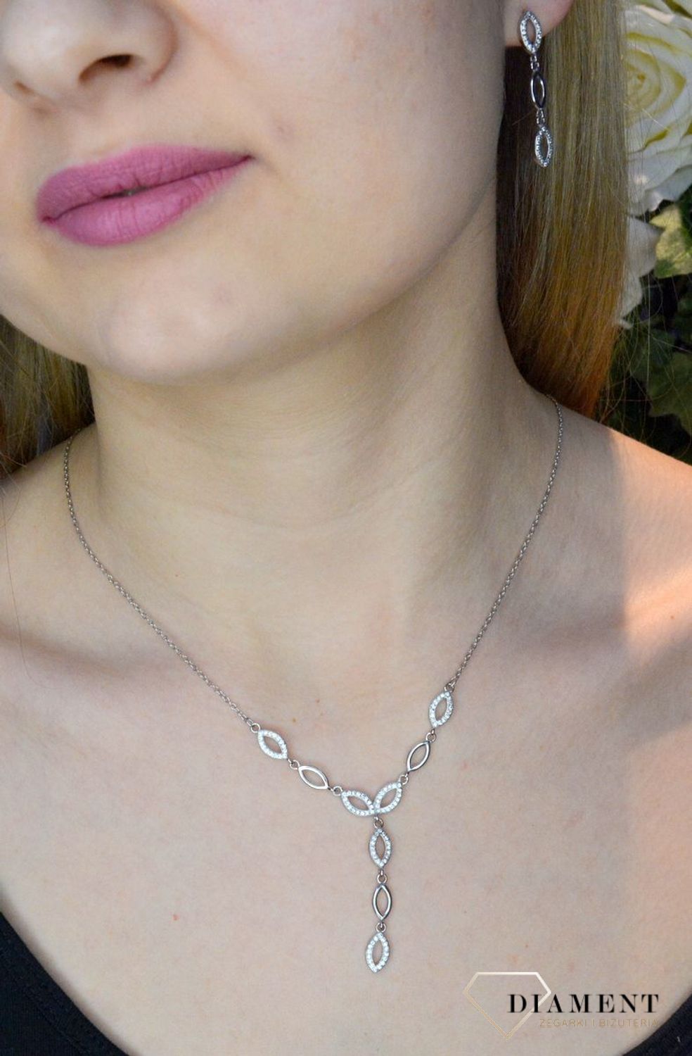 Srebrny naszyjnik Ślubna Kolia z cyrkonią DIA-NSZ-APARTI92-925.jpg