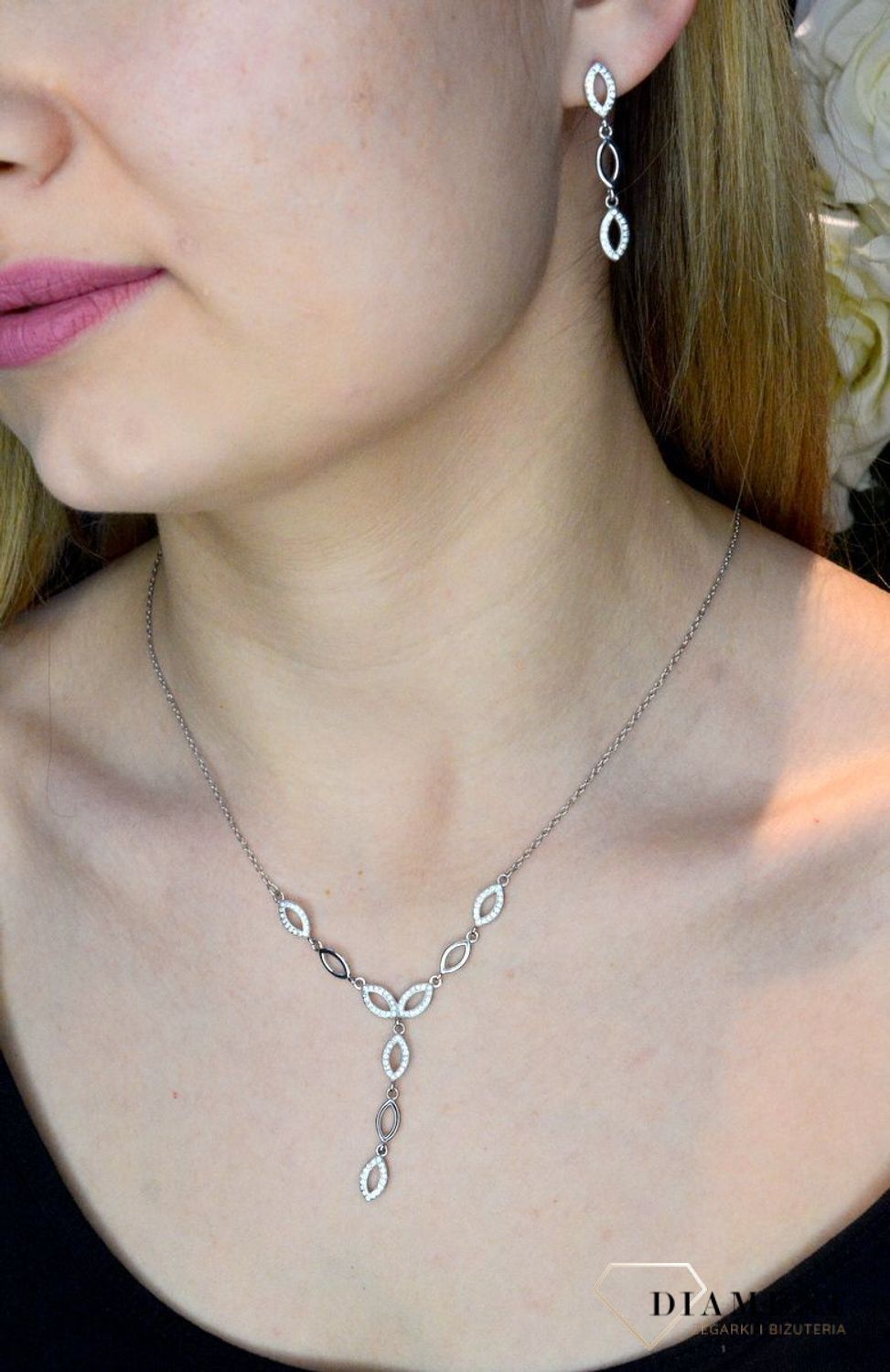 Srebrny naszyjnik Ślubna Kolia z cyrkonią DIA-NSZ-APARTI92-925.jpg