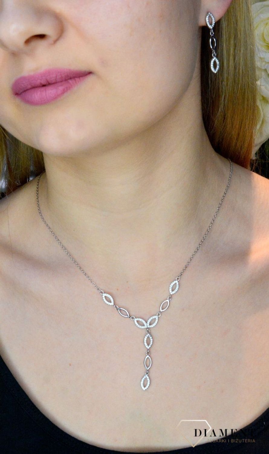 Srebrny naszyjnik Ślubna Kolia z cyrkonią DIA-NSZ-APARTI92-925.jpg