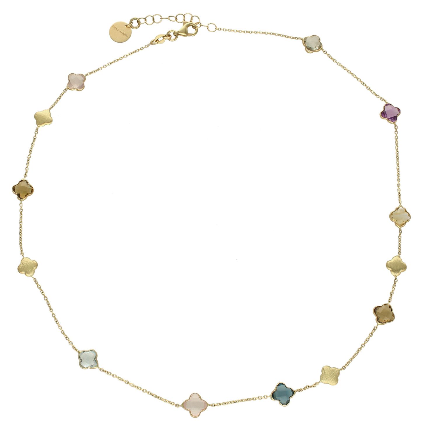 Złoty naszyjnik celebrytka z kamieniami naturalnymi ametyst, topaz, szafir DIA-NSZ-BF1767-585.jpg