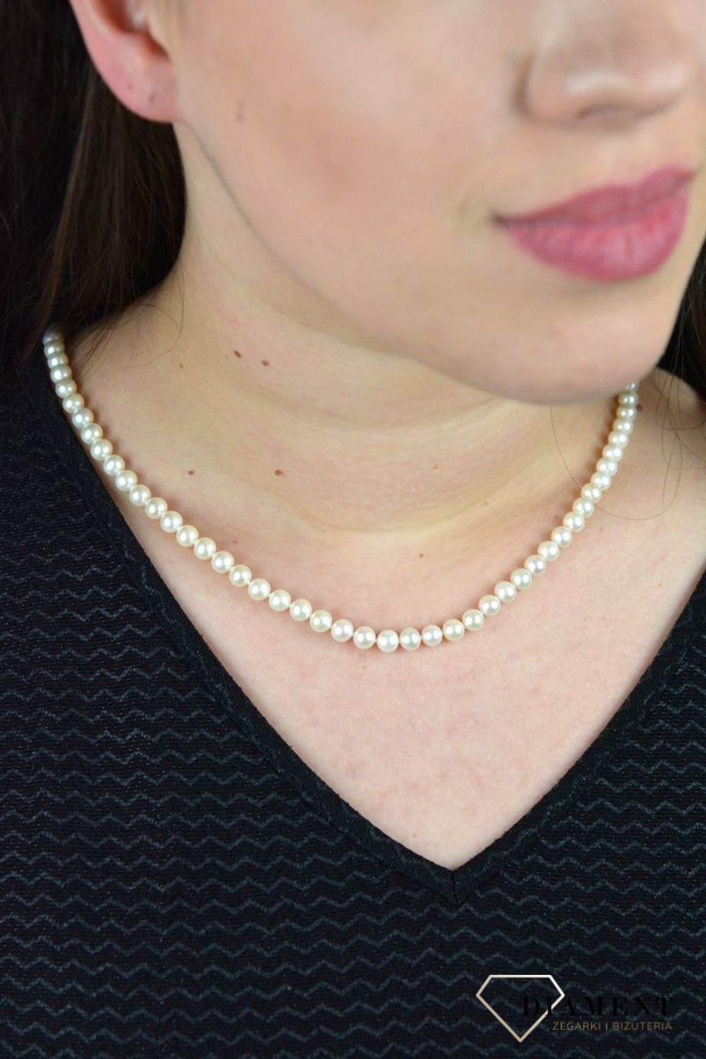 Elegancki naszyjnik damski perła ze złotym zapięciem DIA-NSZ-BZ16-6,5B-585.jpg