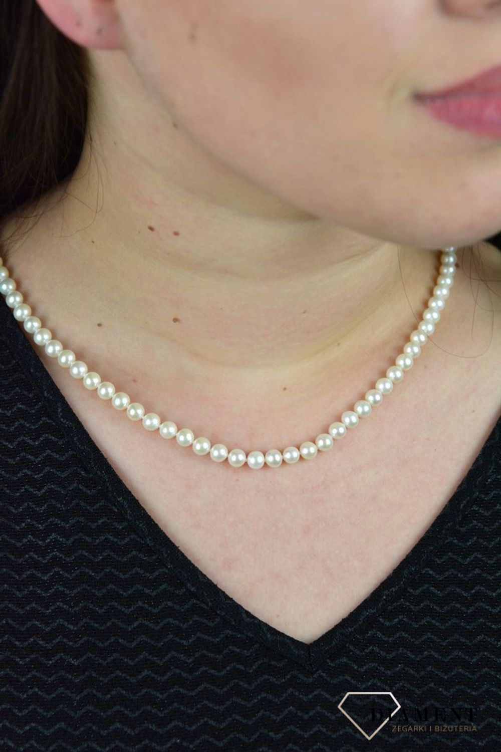 Elegancki naszyjnik damski perła ze złotym zapięciem DIA-NSZ-BZ16-6,5B-585.jpg