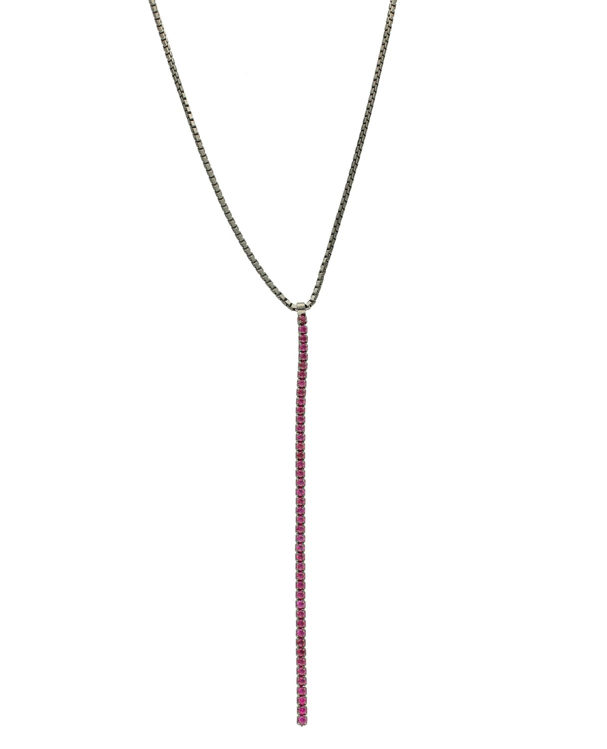 Naszyjnik srebrny krawatka z różową cyrkonią DIA-NSZ-CECLOLTCL09.jpg