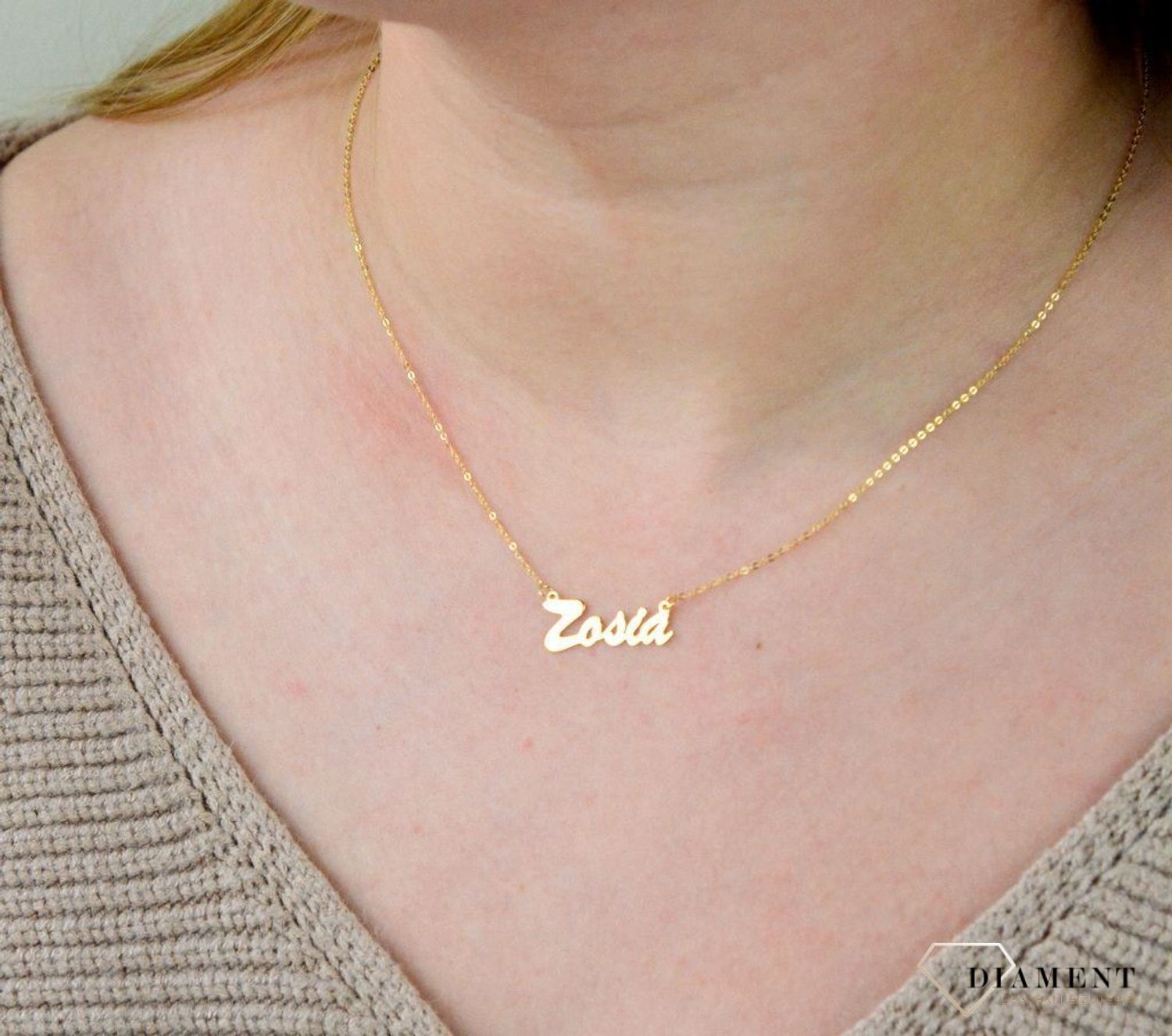 Złota celebrytka 333 z imieniem ZOSIA DIA-NSZ-CEL236NG8KZOSIA-333.jpg