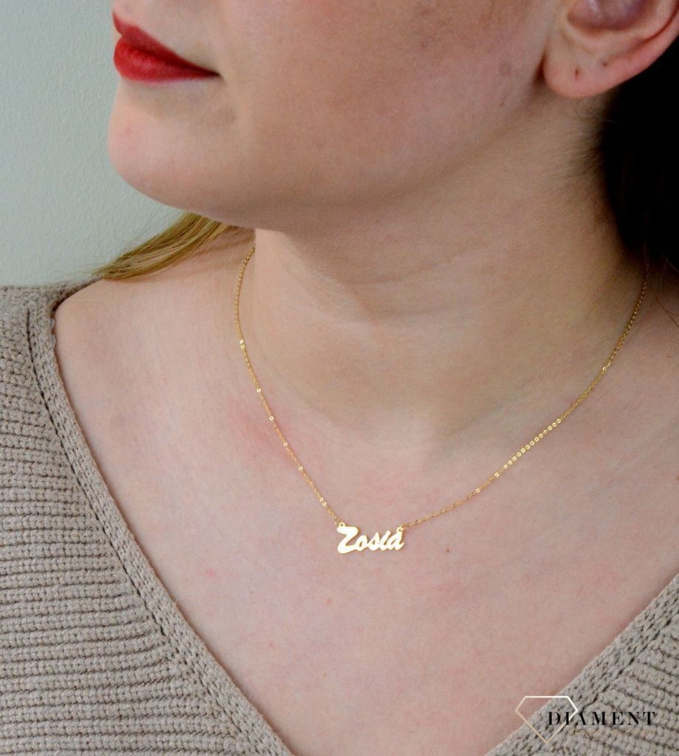 Złota celebrytka 333 z imieniem ZOSIA DIA-NSZ-CEL236NG8KZOSIA-333.jpg