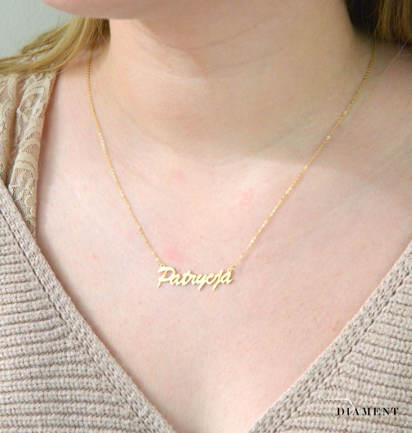 Złota celebrytka 333 z imieniem PATRYCJA DIA-NSZ-CEL240NG8KPATRYCJA-333.jpg