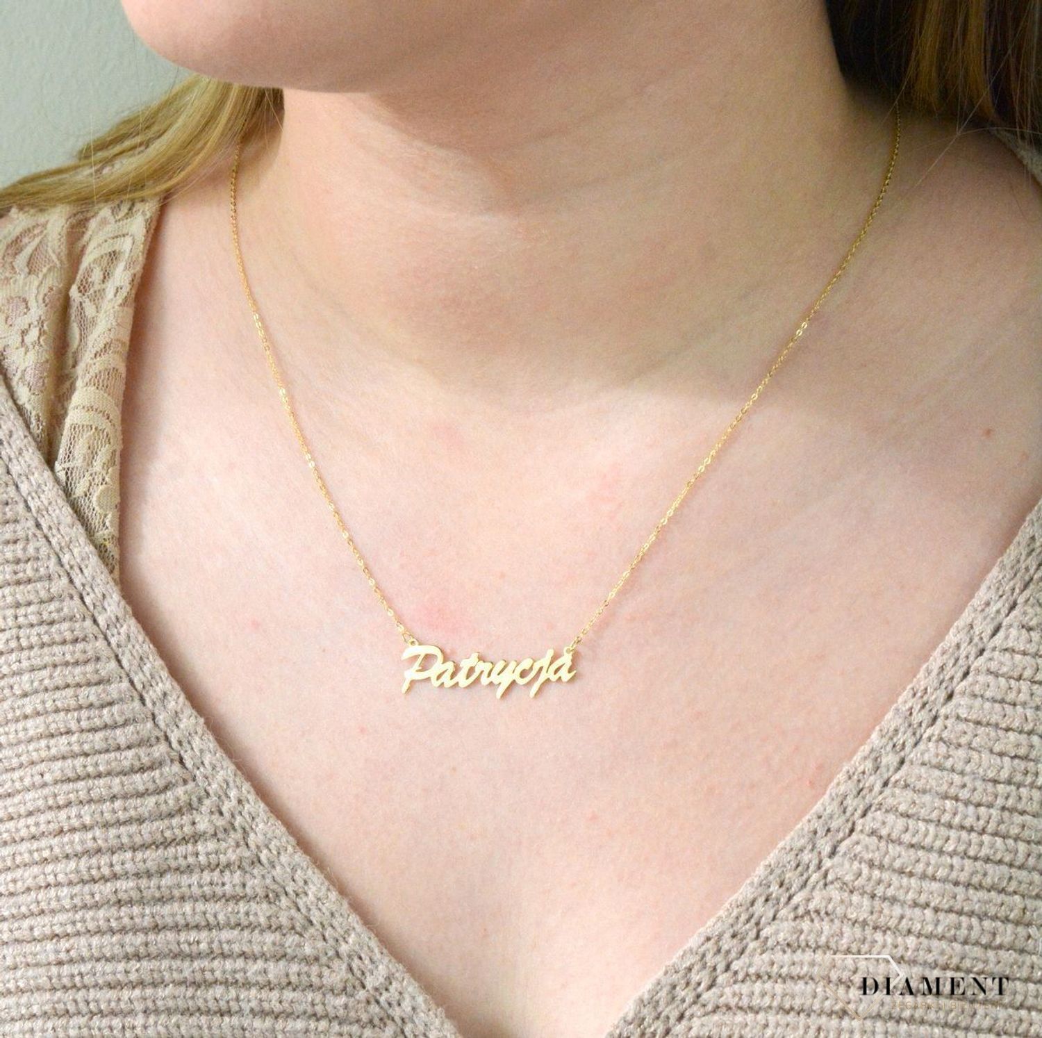 Złota celebrytka 333 z imieniem PATRYCJA DIA-NSZ-CEL240NG8KPATRYCJA-333.jpg