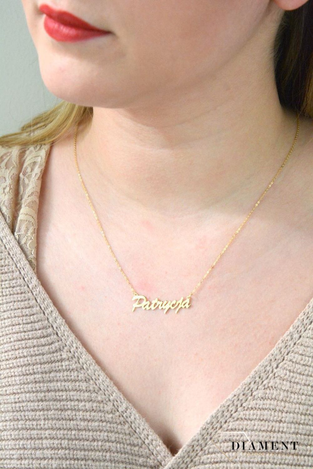 Złota celebrytka 333 z imieniem PATRYCJA DIA-NSZ-CEL240NG8KPATRYCJA-333.jpg