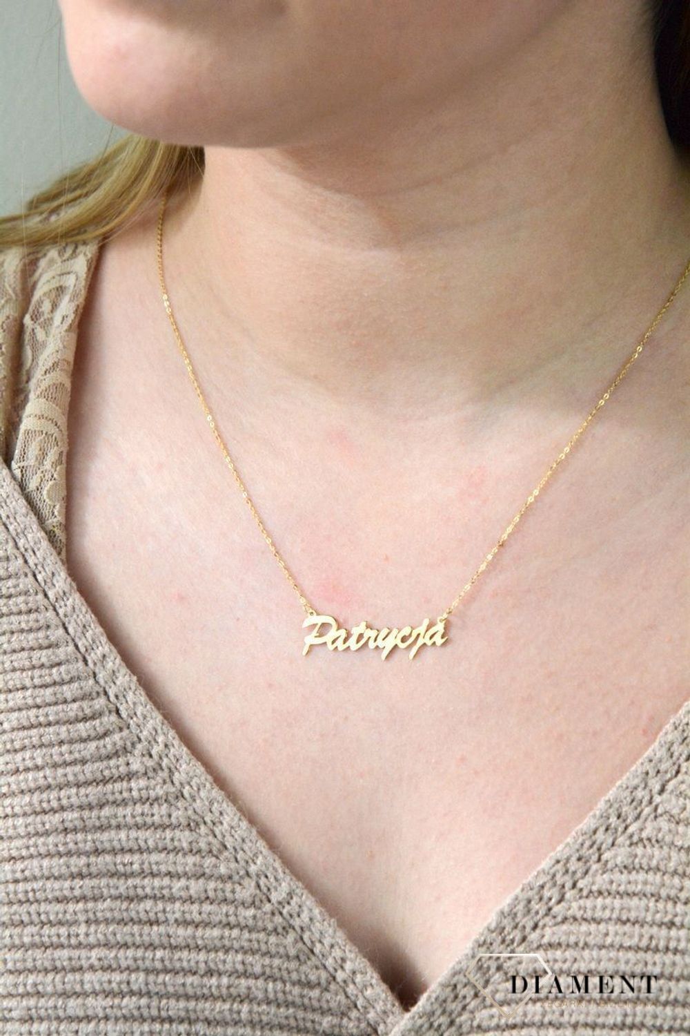 Złota celebrytka 333 z imieniem PATRYCJA DIA-NSZ-CEL240NG8KPATRYCJA-333.jpg