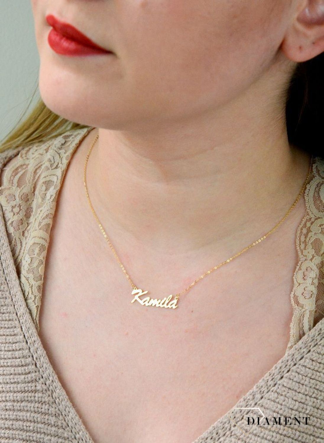 Złota celebrytka 333 z imieniem KAMILA DIA-NSZ-CEL241NG8KKAMILA-333.jpg