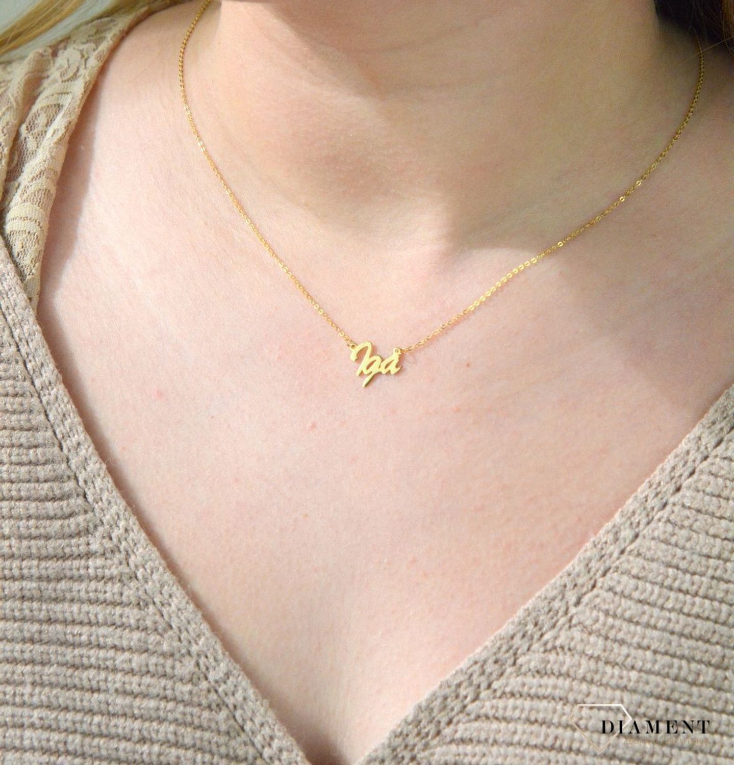 Złota celebrytka 333 z imieniem IGA DIA-NSZ-CEL242NG8KIGA-333.jpg