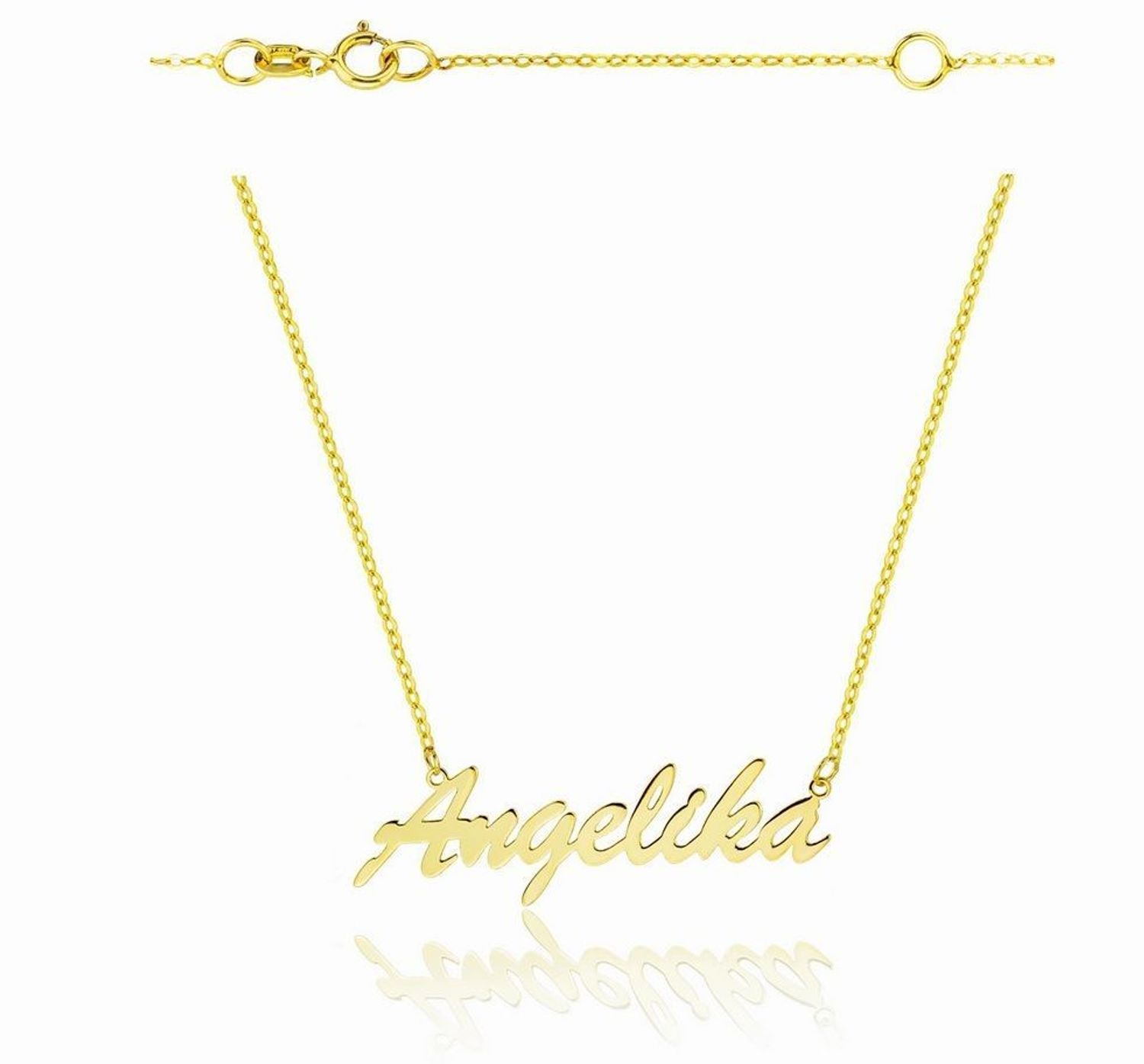 Złoty naszyjnik celebrytka z imieniem ANGELIKA DIA-NSZ-CEL243NG8KANGELIKA-333.jpg
