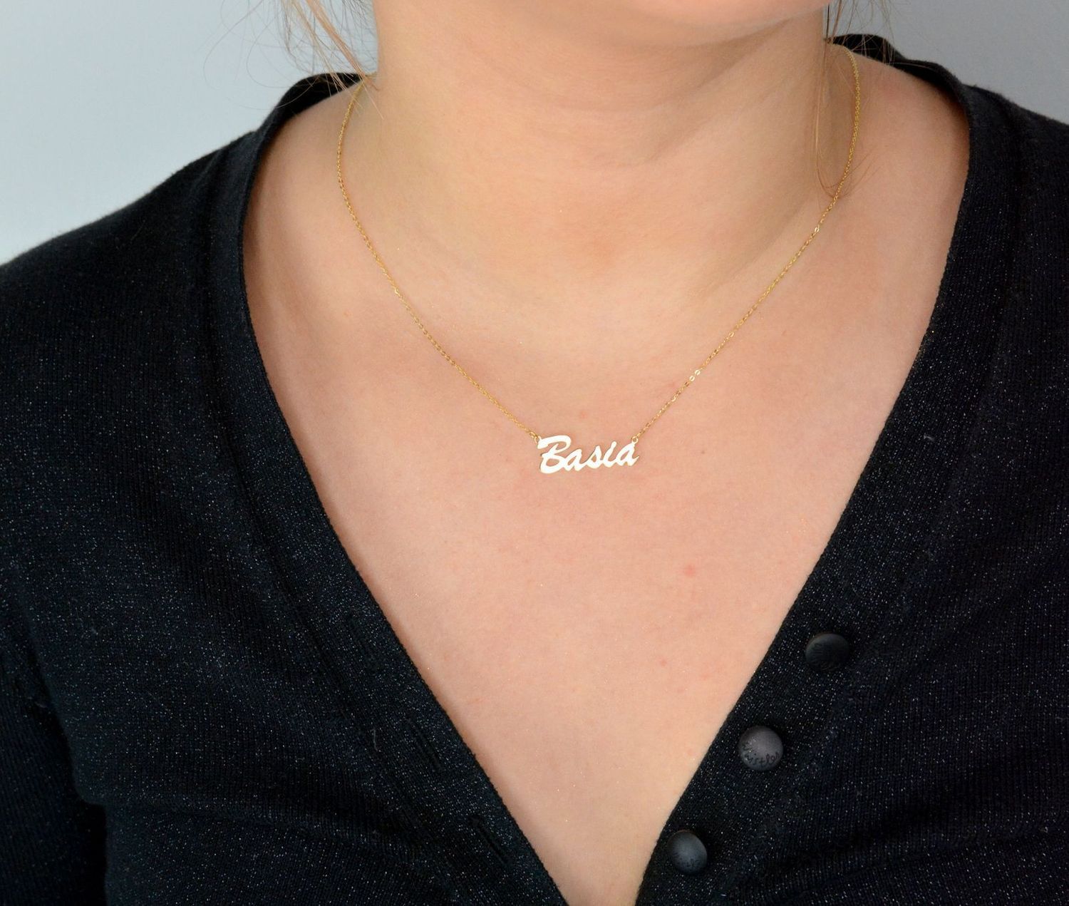 Złoty naszyjnik celebrytka z imieniem BASIA DIA-NSZ-CEL243NG8KBASIA-333.jpg